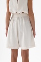 CRINKLE WHITE LONG SHORT