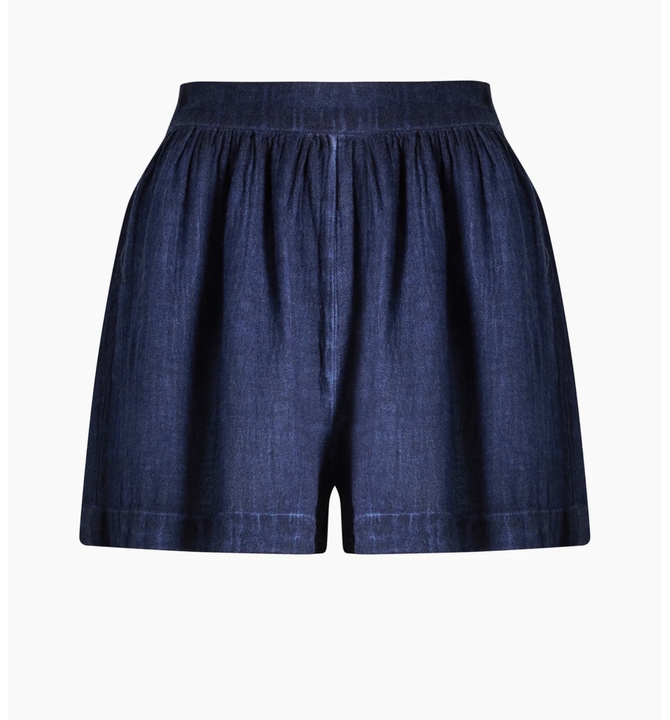 TU - LINEN NAVY SHORTS