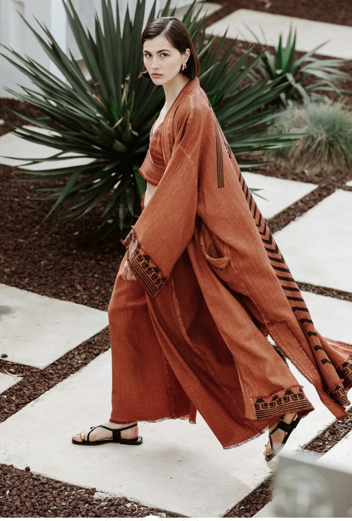 TU- TERRACOTTA PALAZZO PANTS