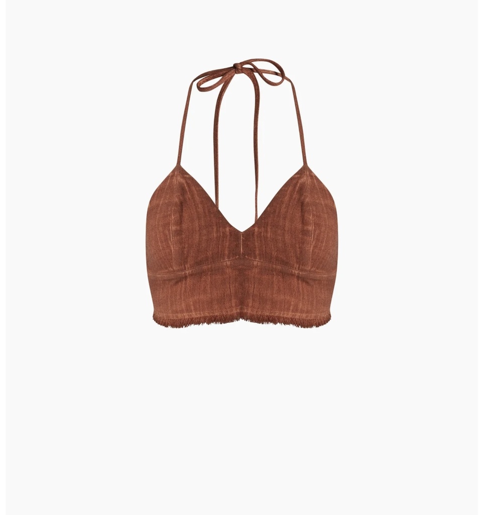 TU- TERRACOTTA TRIANGLE BRALETTE