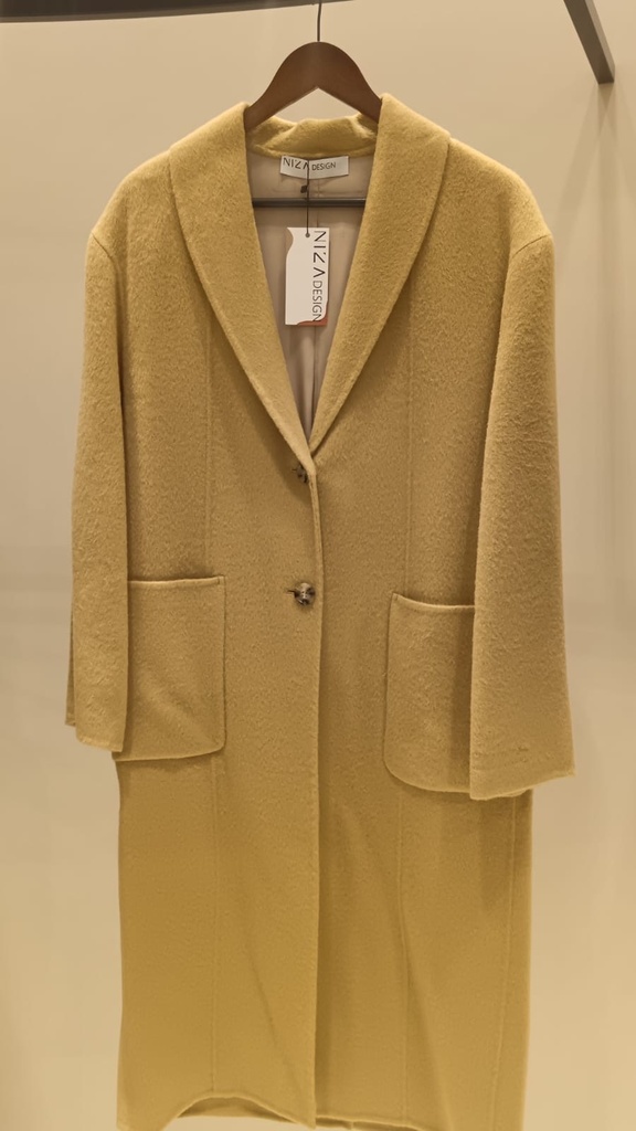 02-PLAIN BUTTON WOOL COAT