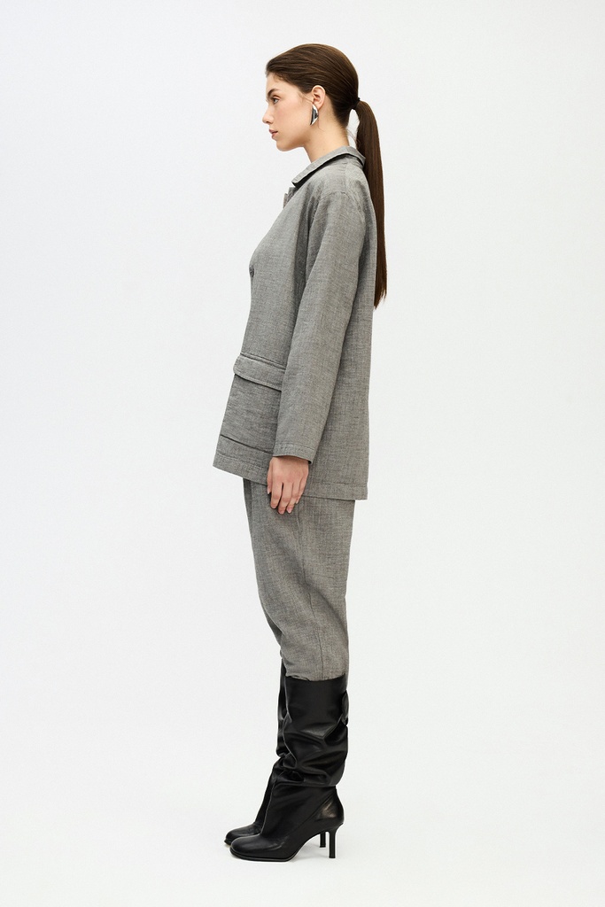 TU- GREY OVERSIZED JACKET