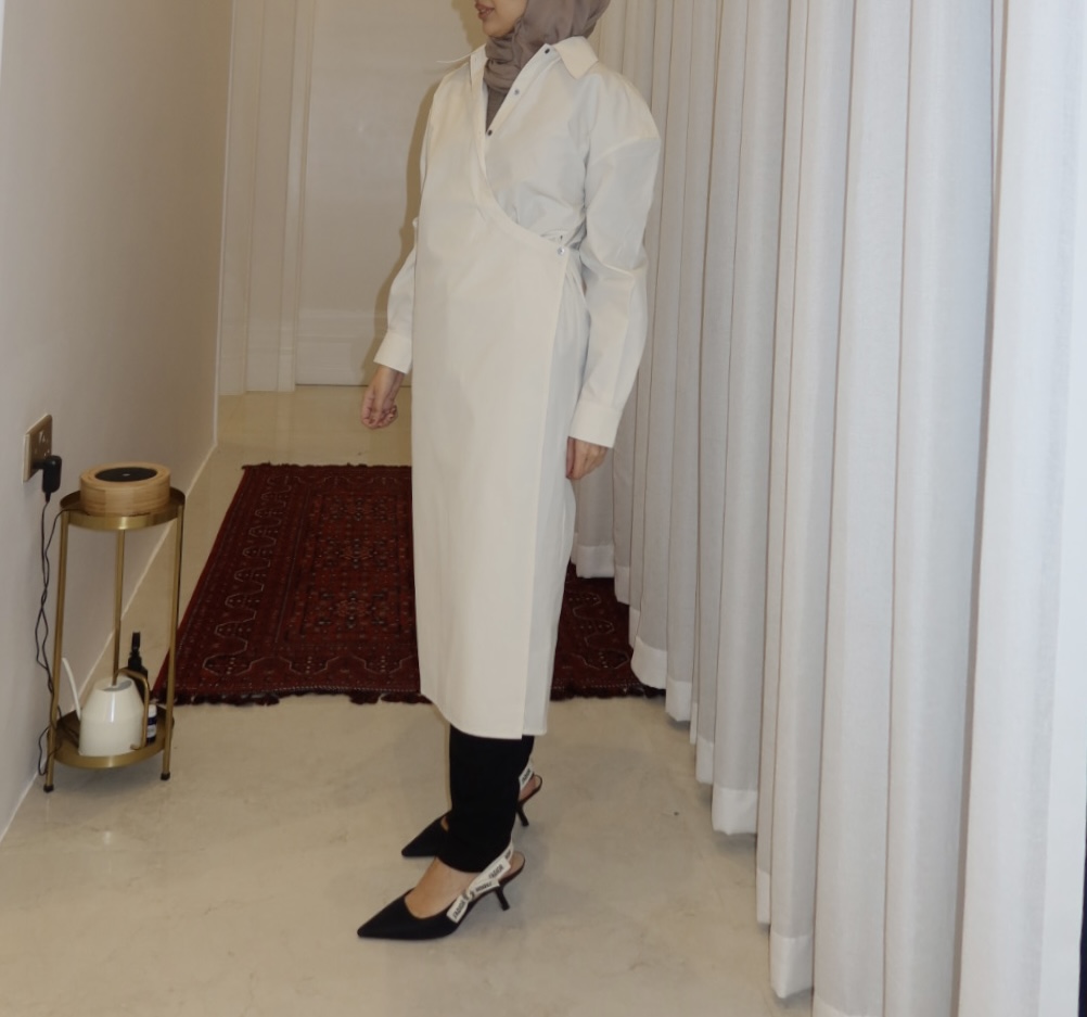 02-WHITE LONGLINE SHIRT DRESS