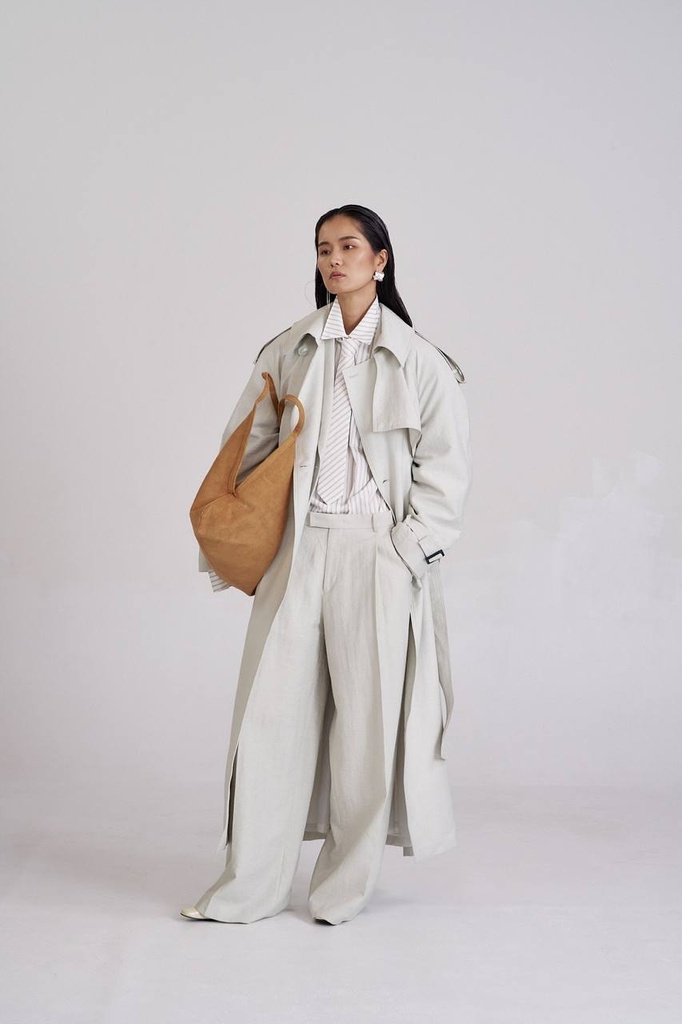 05-STONE WHITE TRENCH COAT