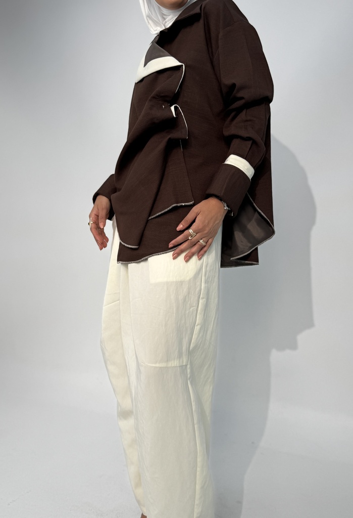 CRUMPLED BUTTON SHIRT