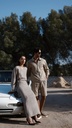 07-GREY LINEN BLOUSE & WRAP SKIRT