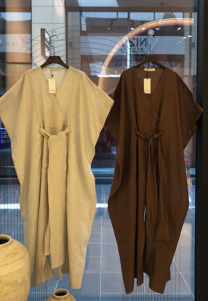 FITTED LINEN JUMPSUIT
