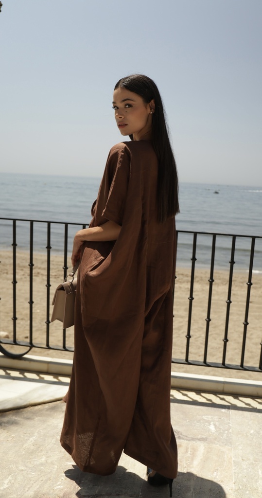 FITTED LINEN JUMPSUIT