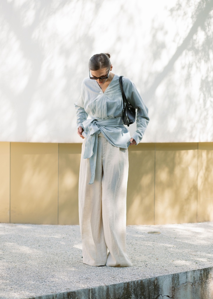 WIDE TWILL PANTS