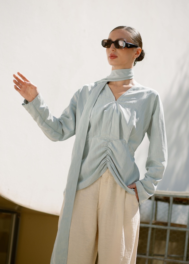 WIDE TWILL PANTS