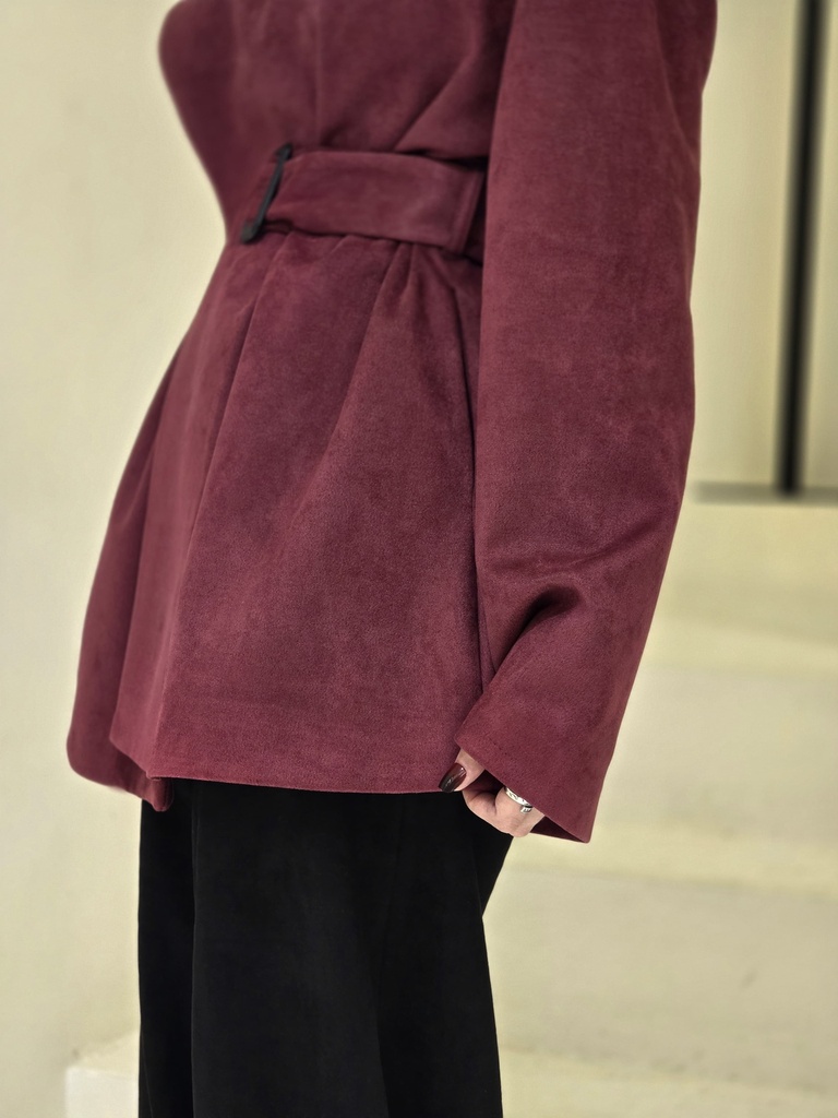 FW-32 BELTED SUEDE TOP