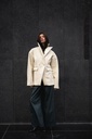 FW-37 CREAM LEATHER BLAZER