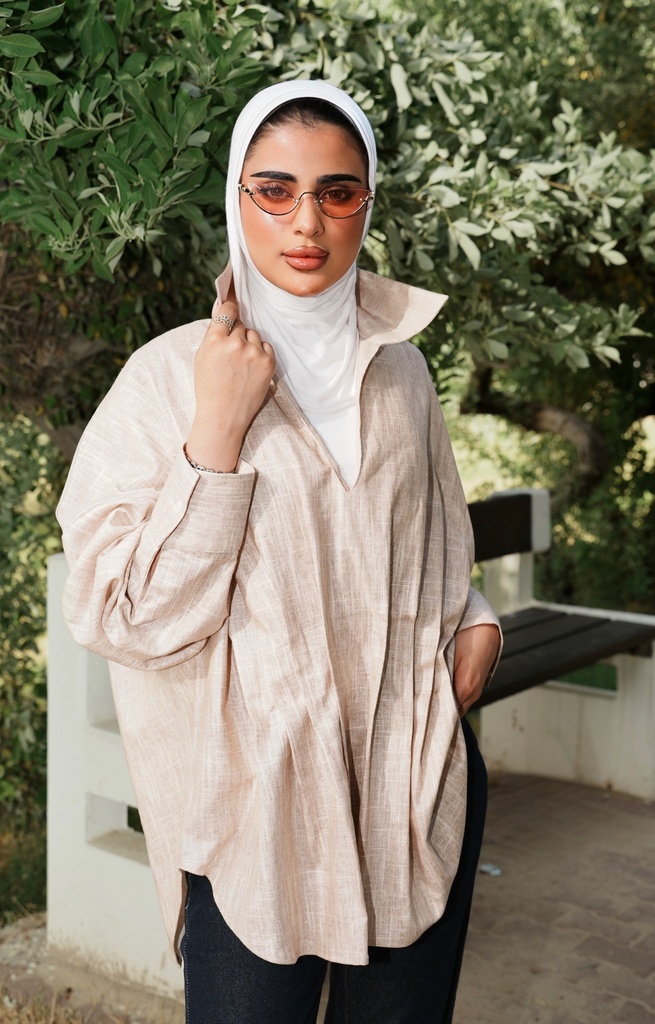 S26-D1-BEIGE LINEN SHIRT