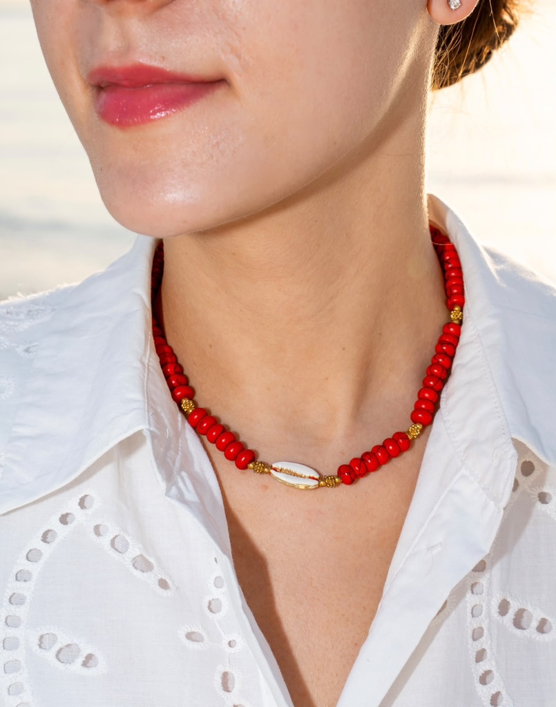 BEADS CHOKER (RED)