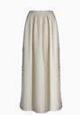 TU-CRINKLE BEIGE SLIT SKIRT