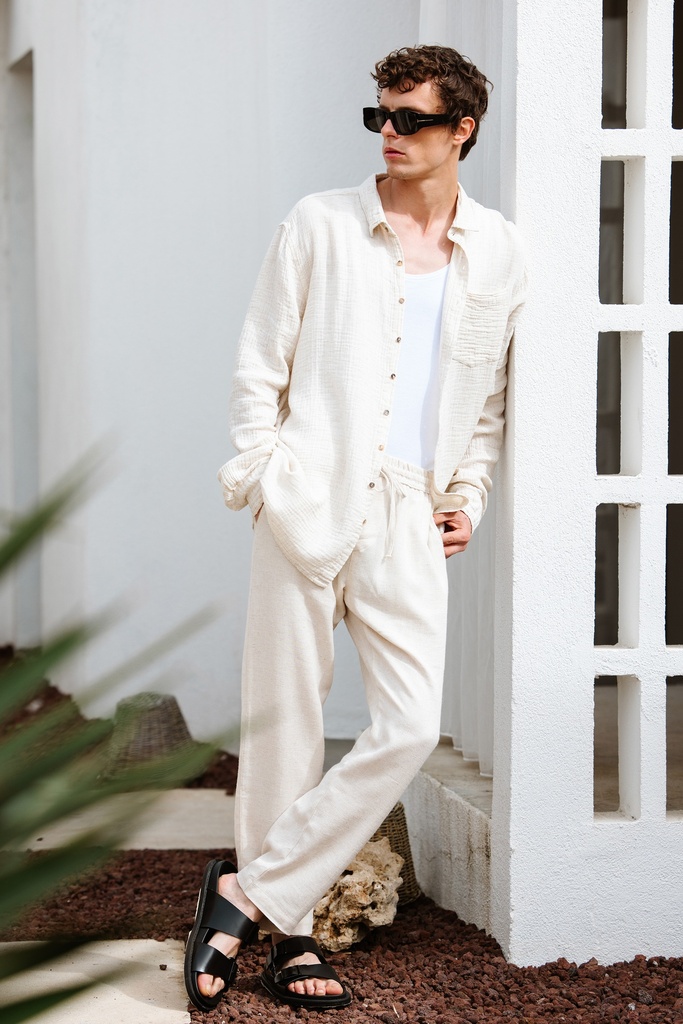 TU-LINEN STRAIGHT PANTS