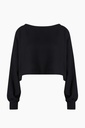 TU- BLACK CROP BLOUSE