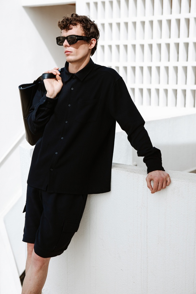 TU- COTTON BLACK SHORT (S)