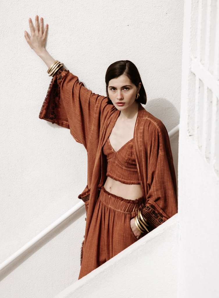 TU- TERRACOTTA TRIANGLE BRALETTE (S)