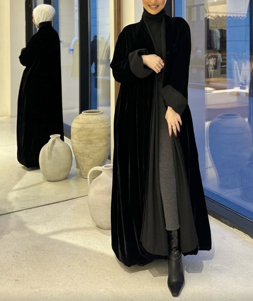 BLACK VELVET BISHT (50)