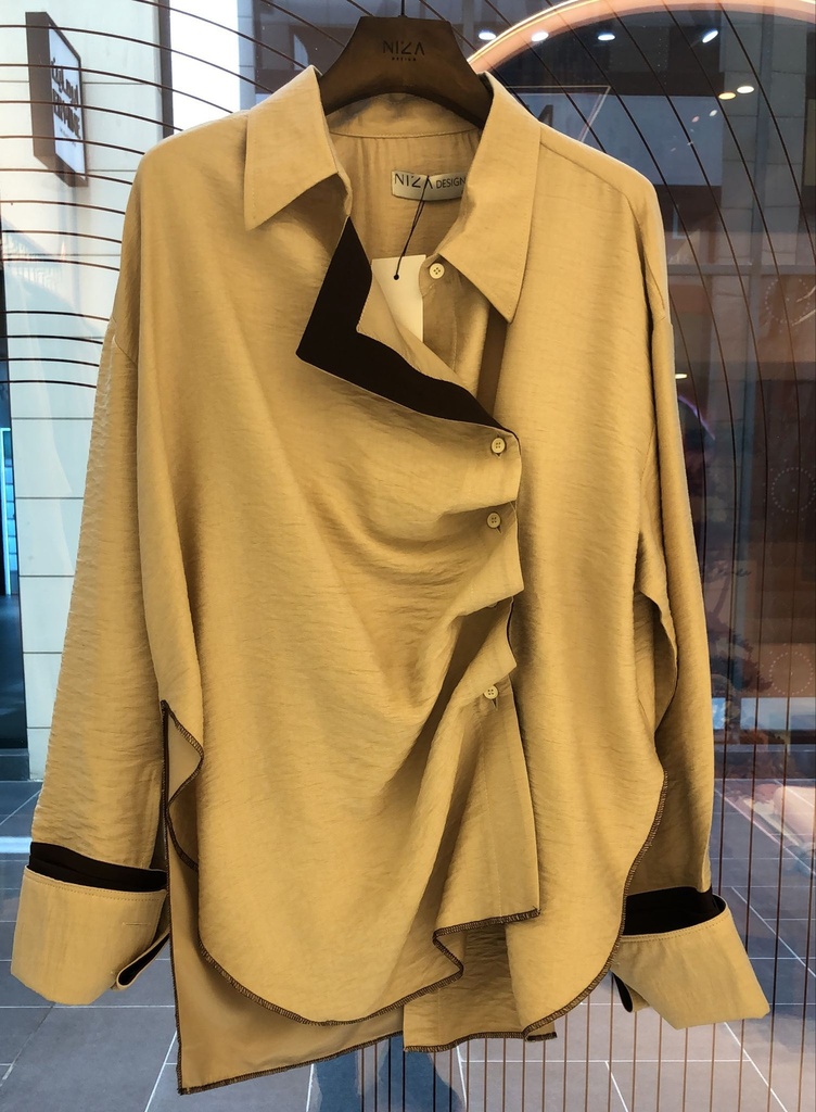 CRUMPLED BUTTON SHIRT