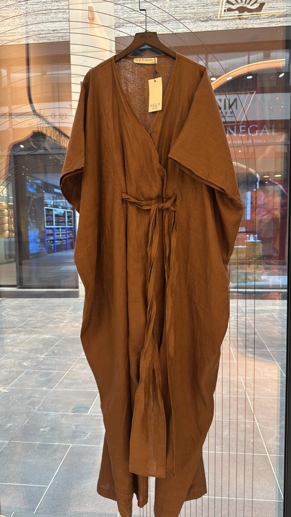 FITTED LINEN JUMPSUIT