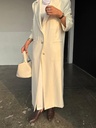 ELEGANT CREAM LONG COAT