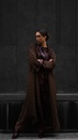 FW-08-BROWN CHECKHERED BISHT