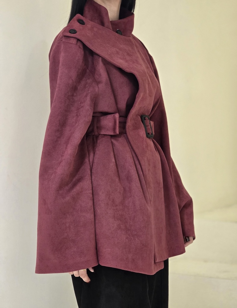 FW-32 BELTED SUEDE TOP
