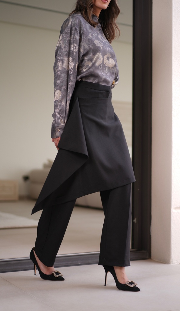 ED26-47 DRAPED SKIRT PANTS (S)
