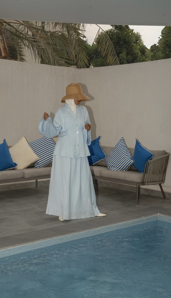 BTW26-04 LIGHT BLUE SKIRT (S)