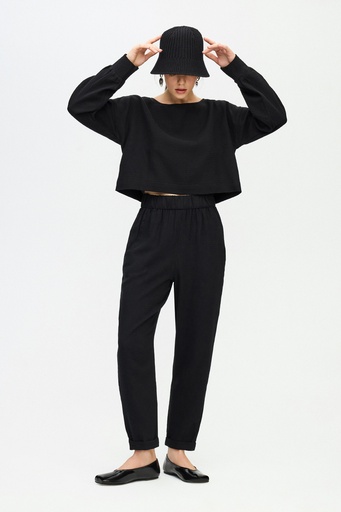 TU-BLACK SLOUCHY PANTS