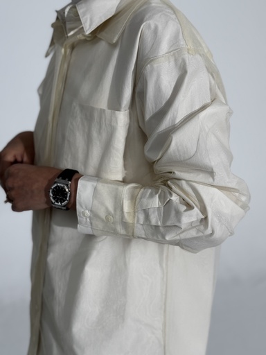 01-BUTTER MESH SHIRT