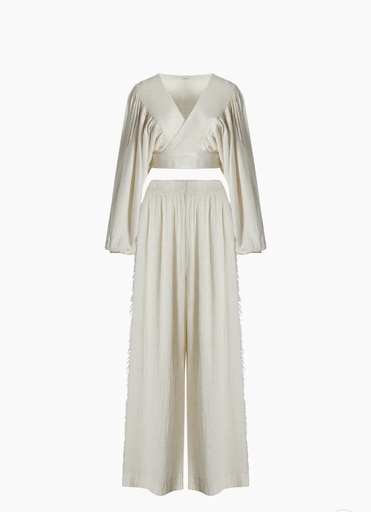 TU-CRINKLE LINEN PANTS SET