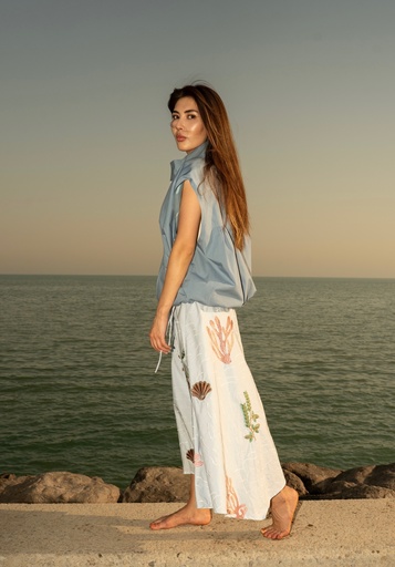S26-D2-01 SEA GARDEN WRAP SKIRT