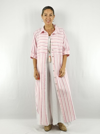 ZOE-LINEN SUMMER STRIPED JUMPSUIT