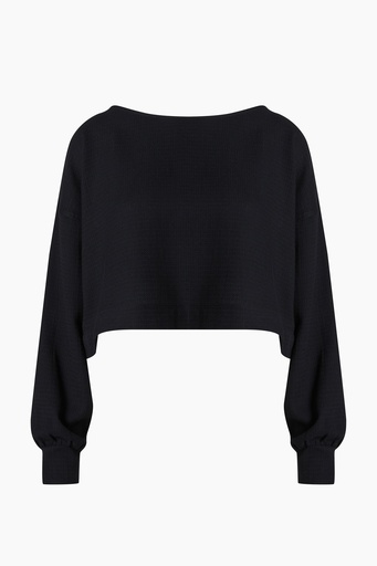 TU- BLACK CROP BLOUSE